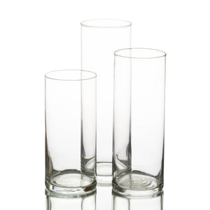 1 of 4: Eastland Cylinder Vases 7.5" , 9" & 10.5" Set of 3