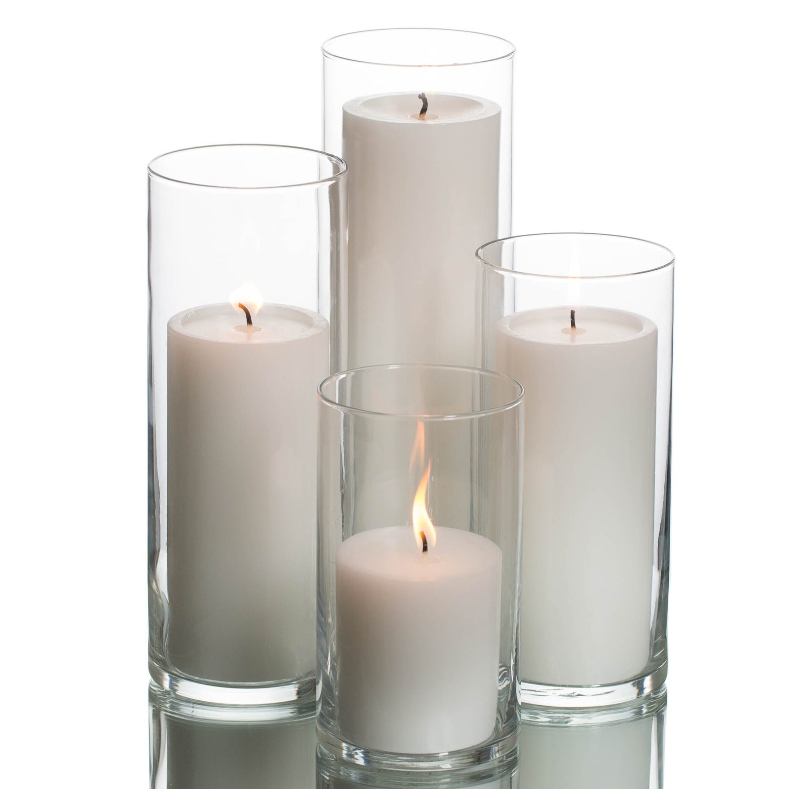 Richland Pillar Candles & Eastland Cylinder Holders Set of 4