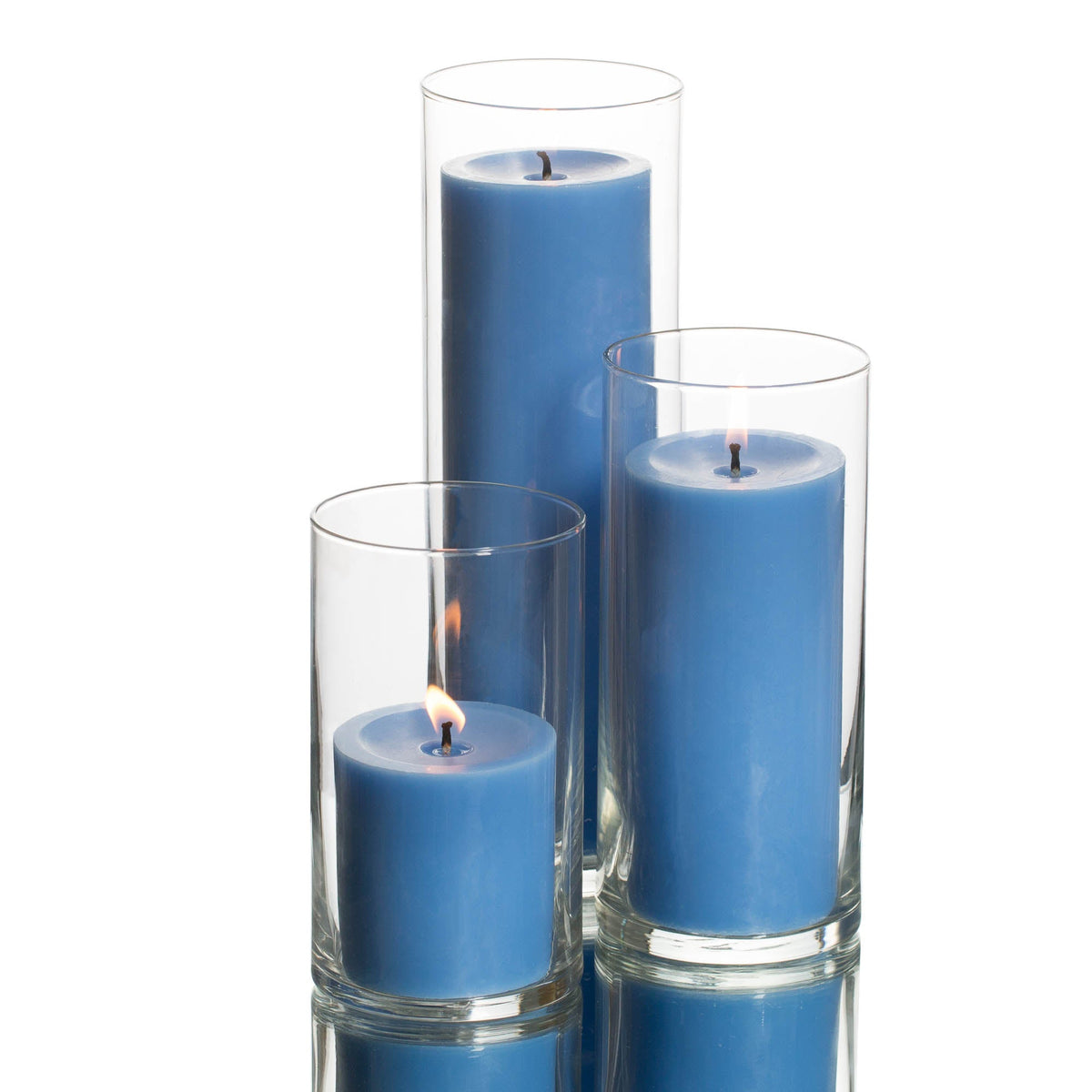 pillar candles cylinder holders set 03 - view 2