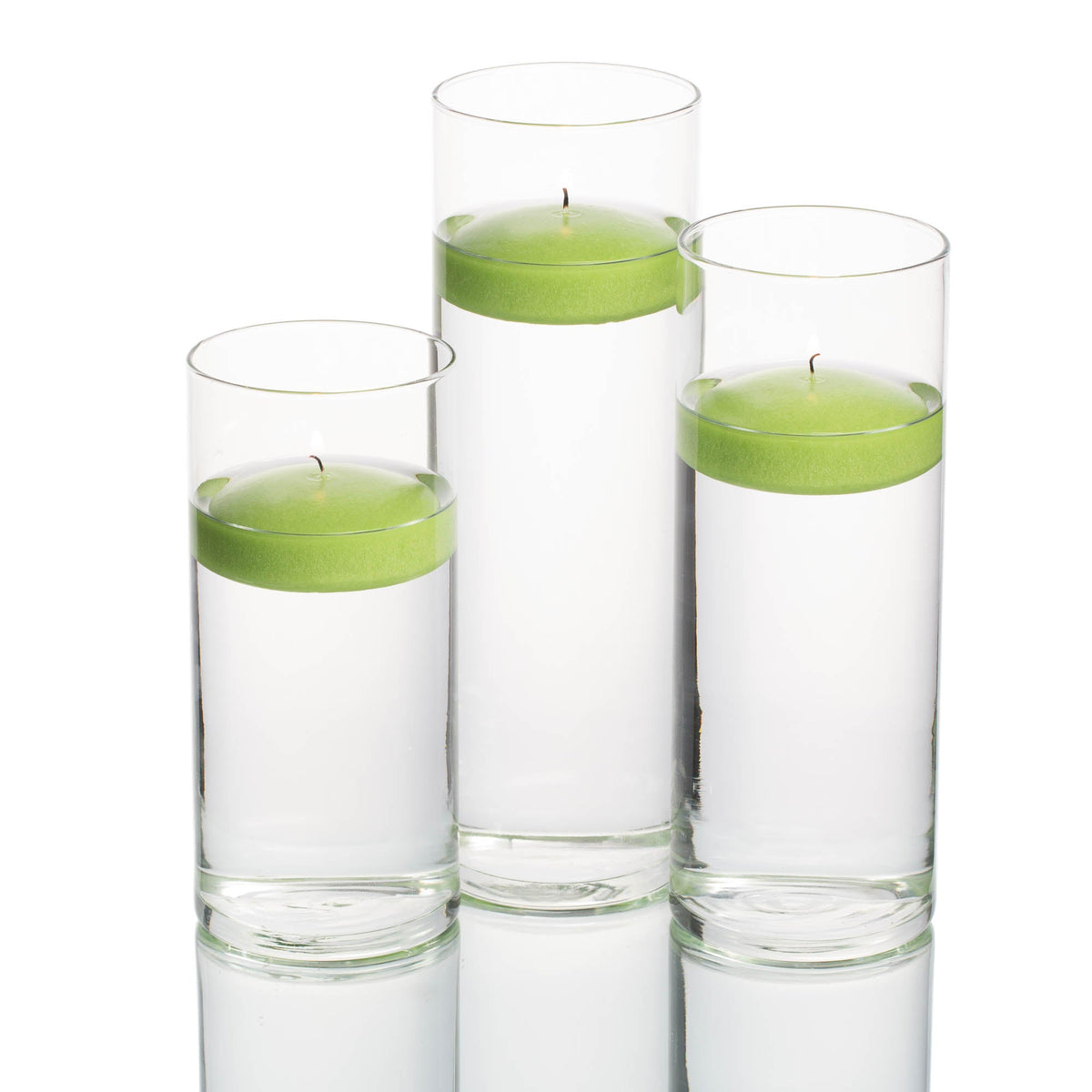 floating candles cylinder holders set 03 - view 3