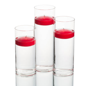 10 of 32: floating candles cylinder holders set 03
