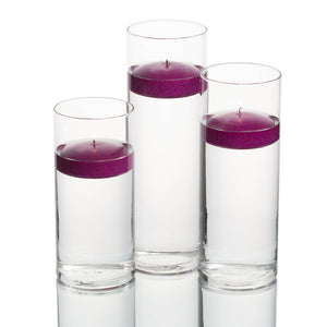 8 of 32: floating candles cylinder holders set 03