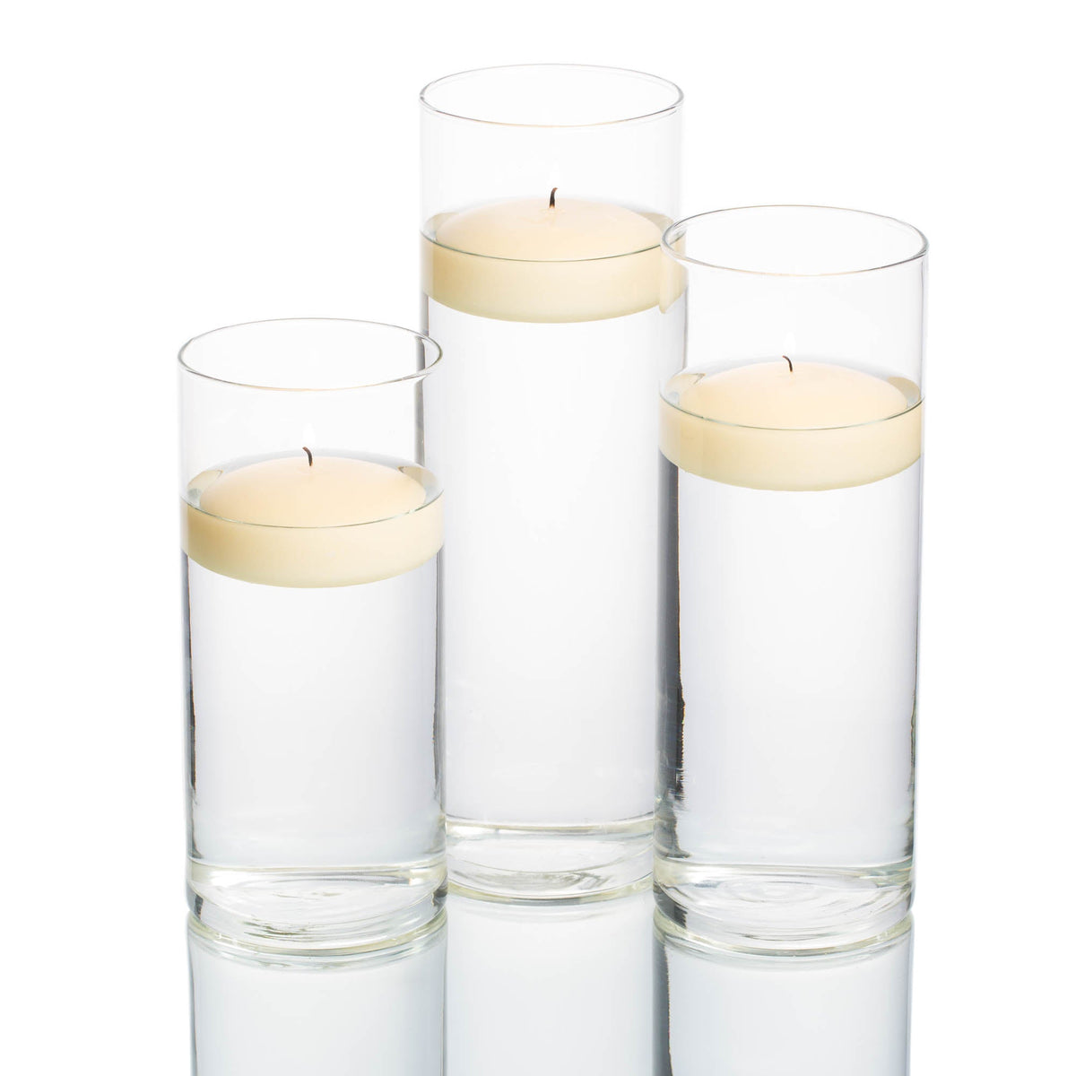 floating candles cylinder holders set 03 - view 5