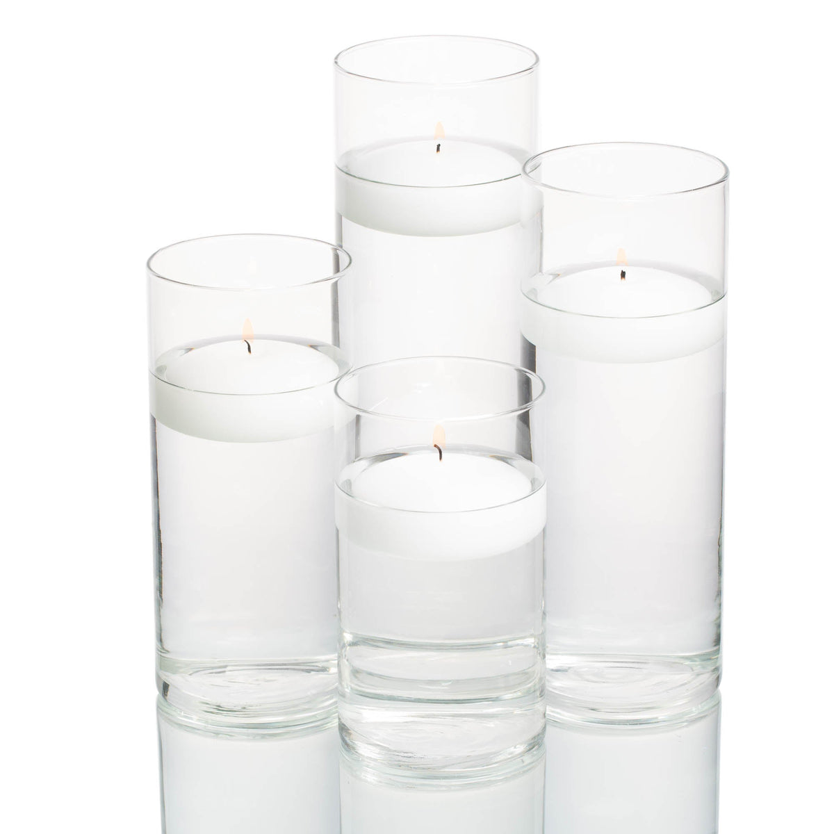 richland floating candles eastland cylinder holders set of 4 - view 1