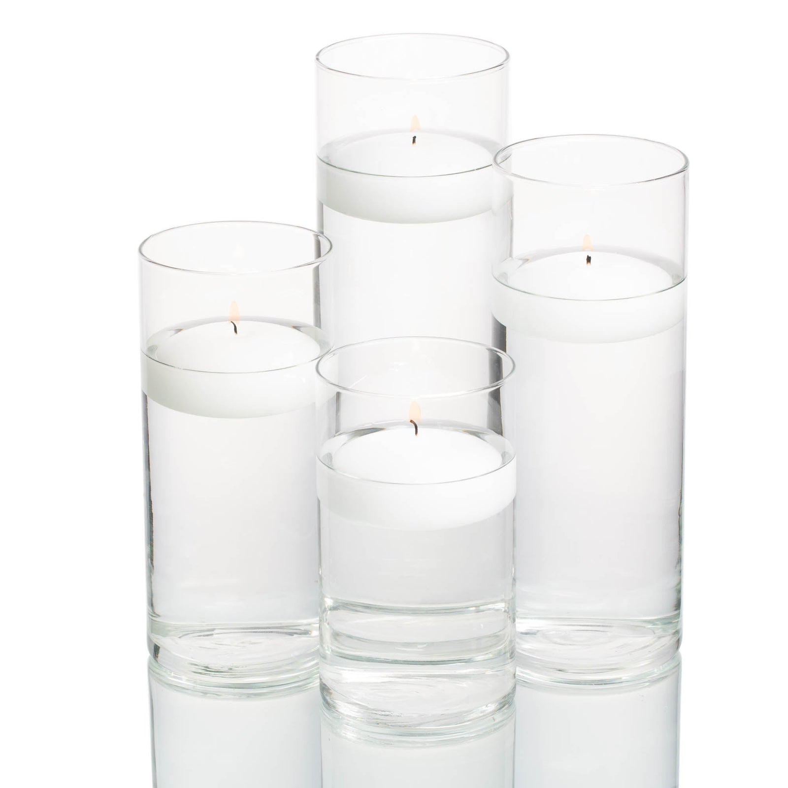 Richland Floating Candles & Eastland Cylinder Holders Set of 48