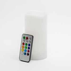 2 of 3: richland led remote control wavy top pillar candle white 3x6 set of 24