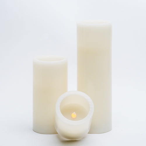 richland flameless led pillar candle 3 x6 ivory - view 3