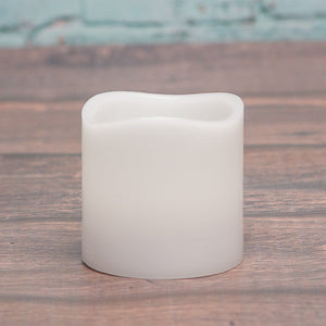 1 of 5: richland led wavy top pillar candle white 3x3