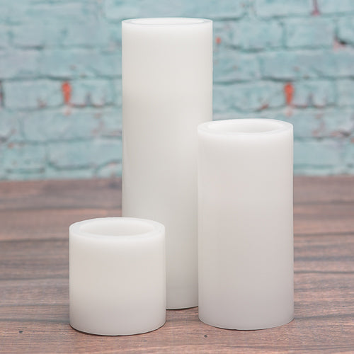 Richland Flameless LED Pillar Candles 3"x9" White Set of 6 - view 3