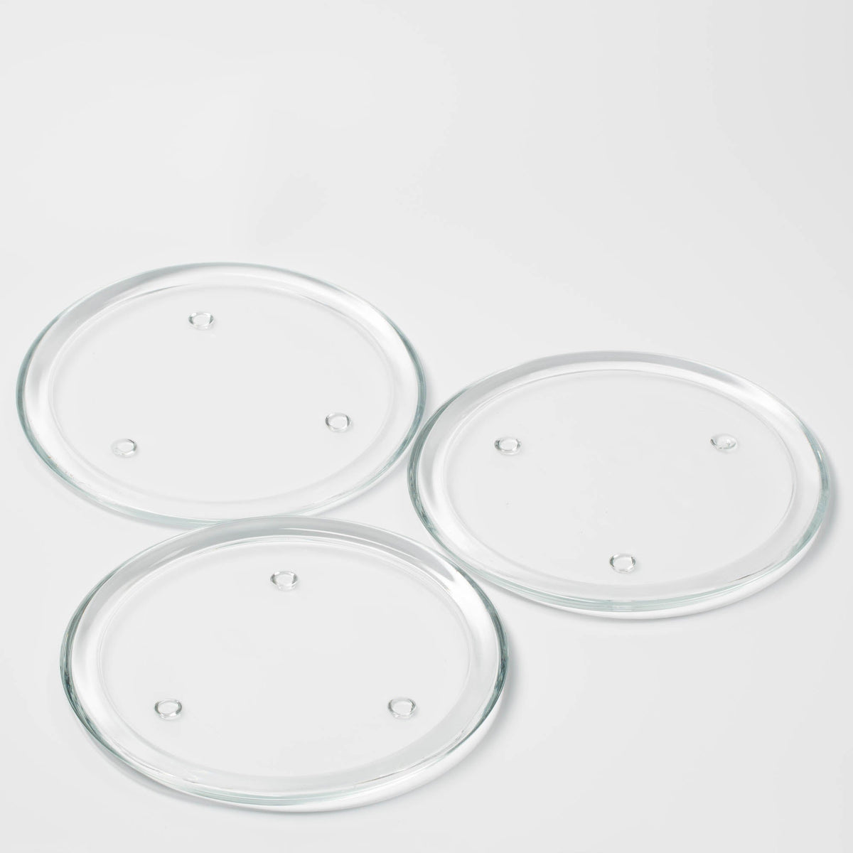 richland round glass pillar plate 8 set of 16 - view 1