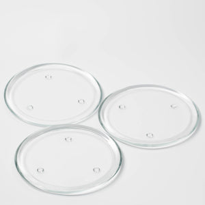 1 of 2: richland round glass pillar plate 8 set of 8