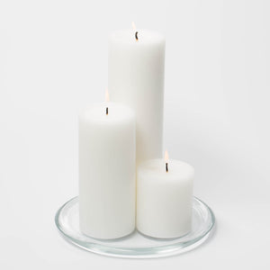 2 of 2: Richland Round Glass Pillar Plate 8" Set of 16