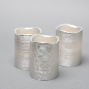 4 of 4: Richland Silver Metallic Wavy Top LED Candle - Set of 12