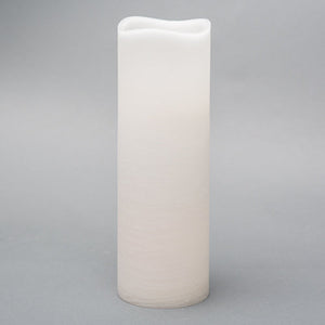 1 of 2: Richland 4" x 12" Large LED Pillar Candle with Wavy Top