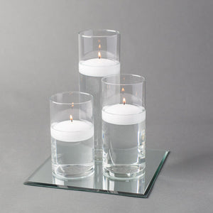 1 of 18: Eastland Square Mirror and Cylinder Vase Centerpiece with Richland 3" Floating Candles Set 