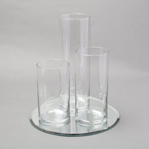 1 of 4: Eastland Round Mirror and Cylinder Vase Centerpiece Set of 48