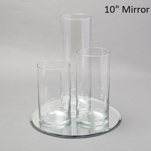 Eastland Round Mirror and Cylinder Vase Centerpiece with Richland 3" Floating Candles Set of 84 - view 3