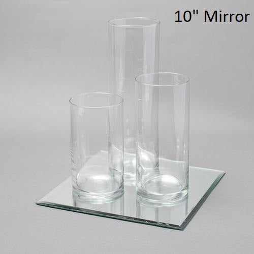 Eastland Square Mirror and Cylinder Vase Centerpiece with Richland 3" Floating Candles Set of 84 - view 4