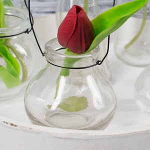 3 of 5: Richland Vintage Jar Hanging Glass Vase Set of 12