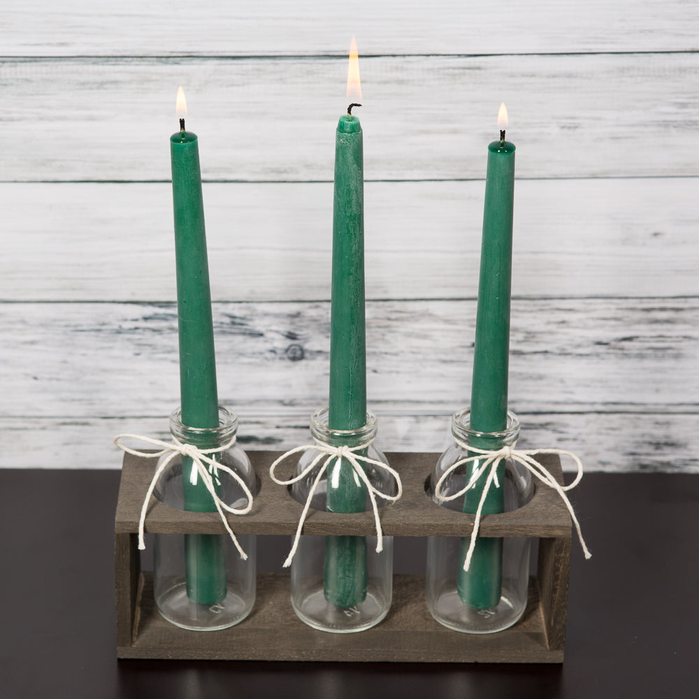 richland vintage milk bottle vases with wooden stand - view 5