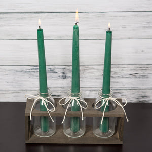 5 of 5: richland vintage milk bottle vases with wooden stand set of 6