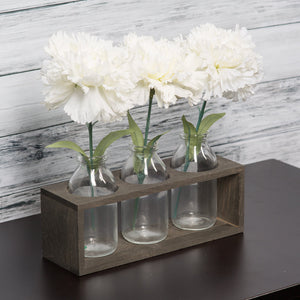 4 of 6: Richland Vintage Milk Bottle Vases With Wooden Stand