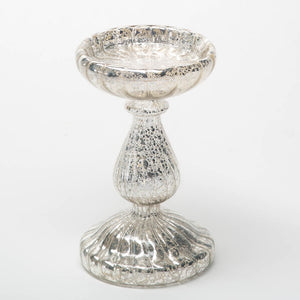 8 of 8: richland ribbed unique mercury glass pillar candle holder set of 3