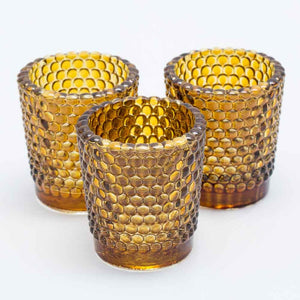 1 of 2: richland votive holder hobnail amber set of 12
