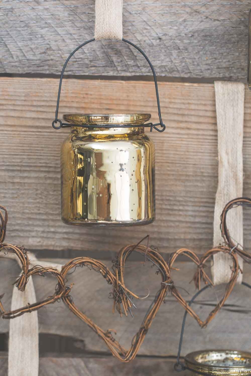 Richland Hanging Holder Mercury Metallic Gold Set of 48 - view 3