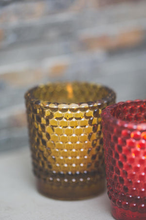 2 of 2: Richland Votive Holder Hobnail Amber Set of 72