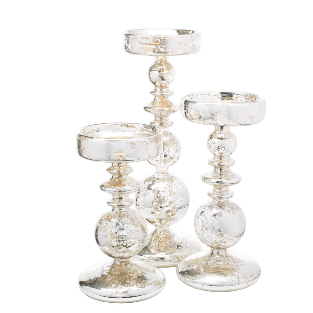 richland pillar holders unique mercury bubble set of 3 - view 1