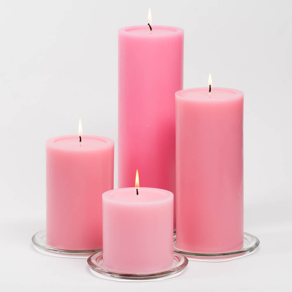 Richland 4" x 9" Pink Pillar Candle - view 2