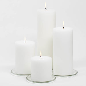 2 of 2: Richland 4" x 12" White Pillar Candle