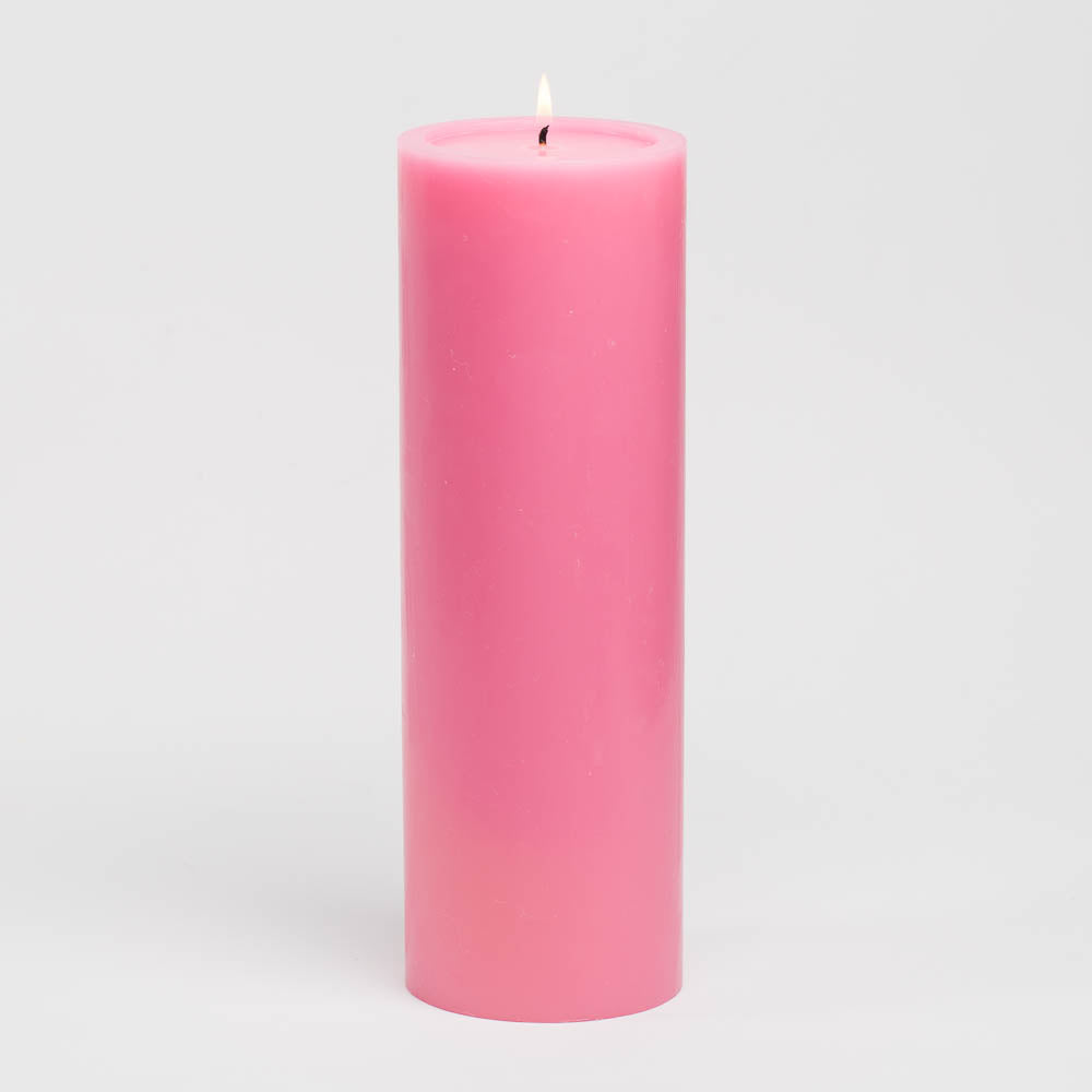 Richland 4" x 12" Pink Pillar Candle - view 1