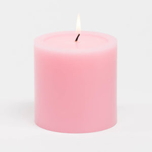 1 of 2: richland 4 x 4 pink pillar candles set of 6