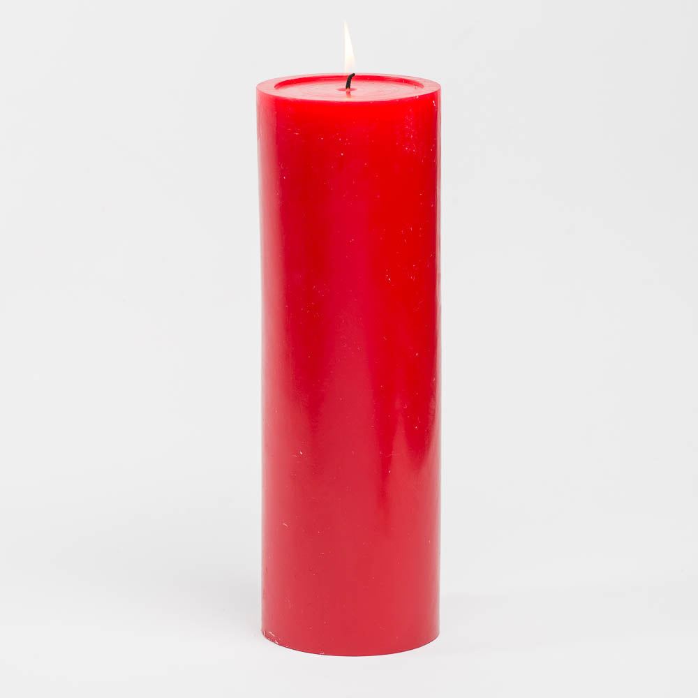 richland 4 x 12 red pillar candle - view 1