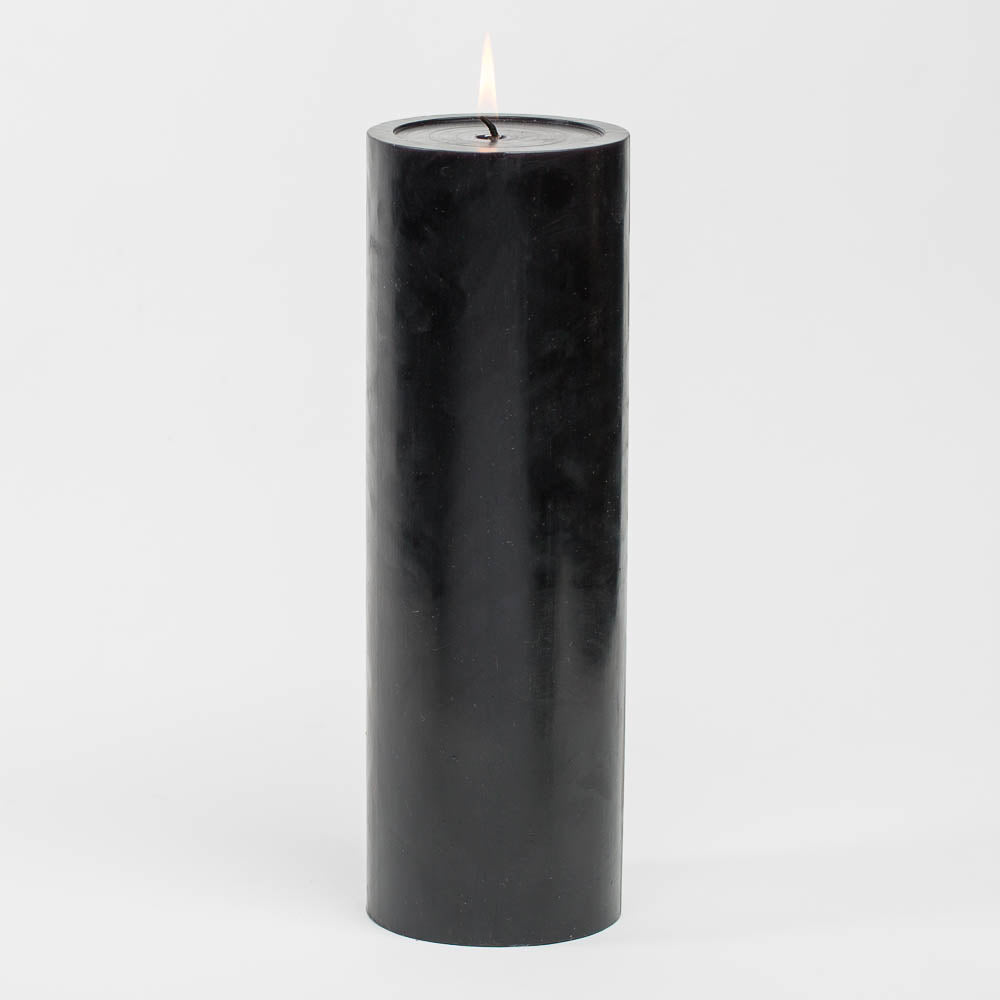 Richland 4" x 12" Black Pillar Candle - view 1