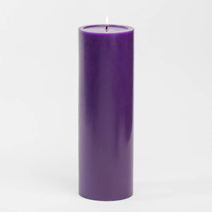 1 of 2: Richland 4" x 12" Purple Pillar Candle Set of 6