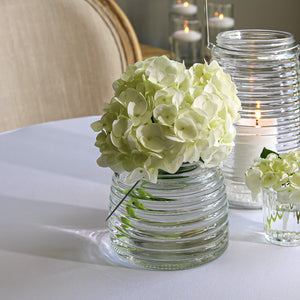 2 of 2: Eastland 4.6" Hanging Horizontal Ribbed Glass Jar with Handle 