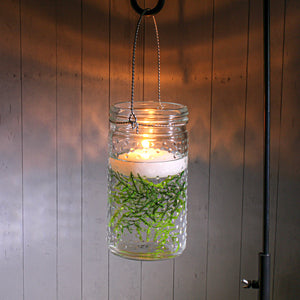 2 of 4: Eastland 7.5" Hanging Dotted Glass Jar with Handle