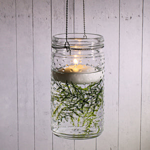 4 of 4: Eastland 7.5" Hanging Dotted Glass Jar with Handle