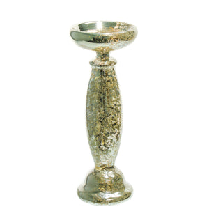 1 of 4: Eastland Unique Mercury Glass Pillar Candle Holder 11.25"