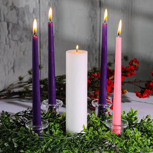 2 of 3: Richland Taper Candles 10" Purple Set of 10