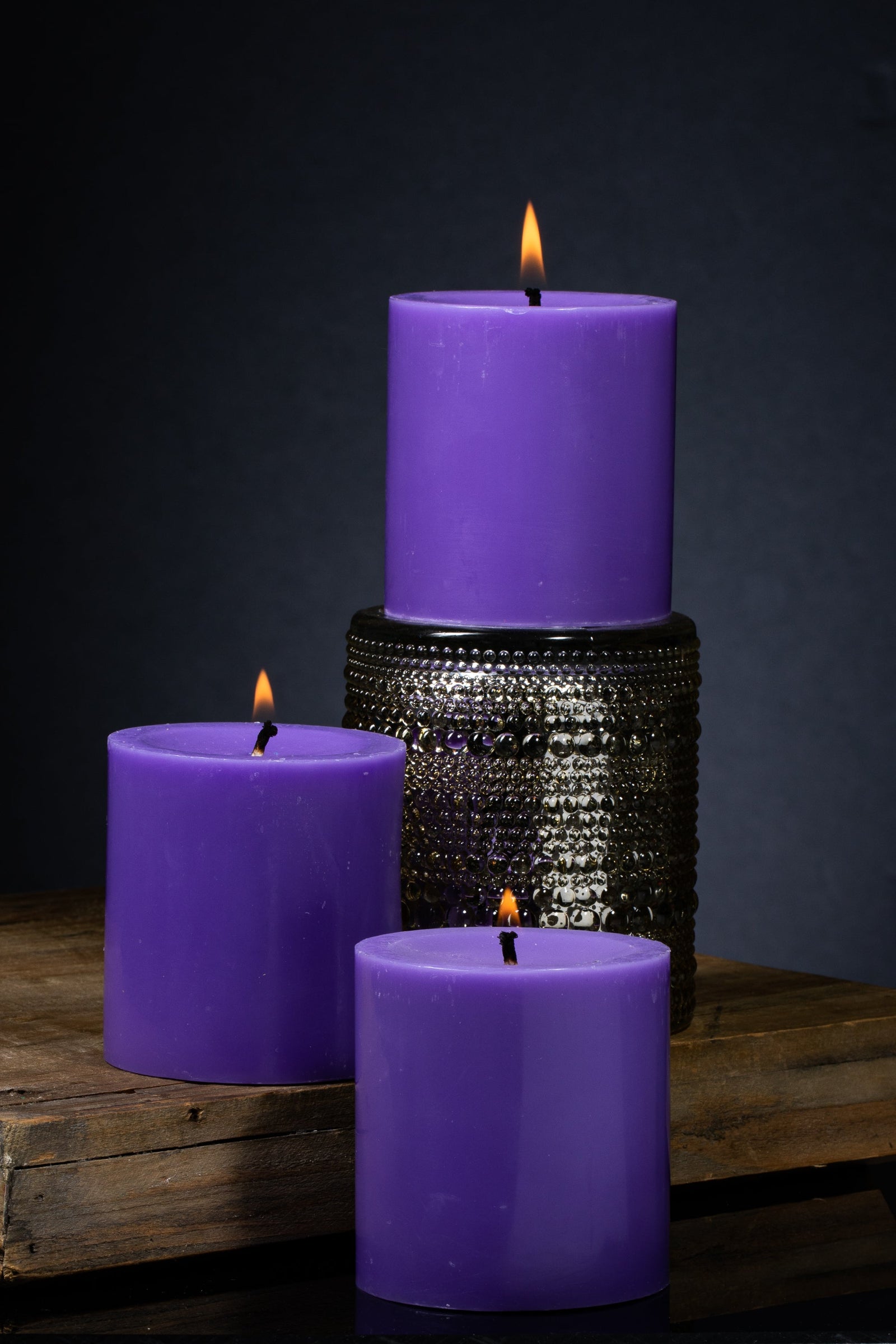 Richland Pillar Candles 3"x3" Lavender Set of 48