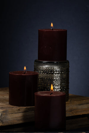 4 of 4: Richland Pillar Candle 3"x3" Brown