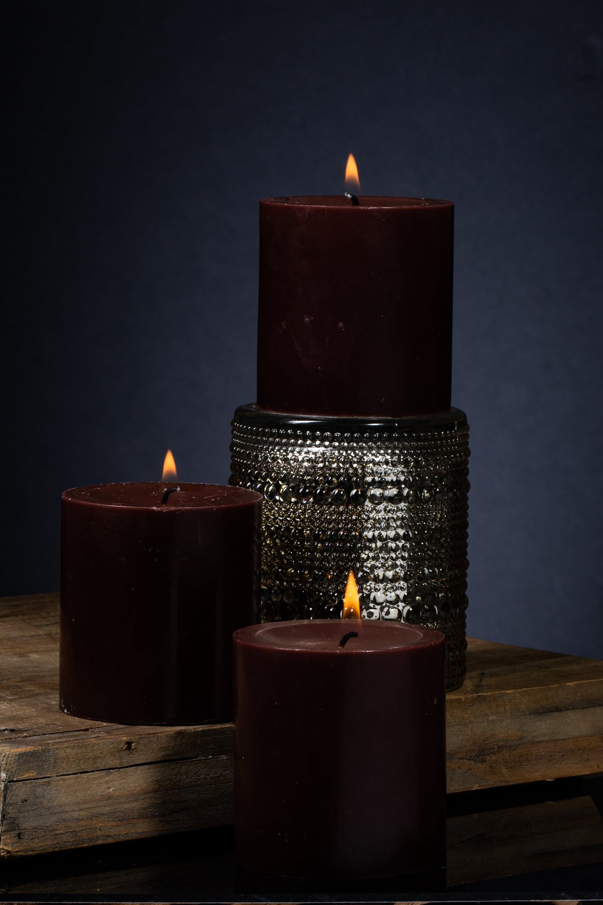 Richland Pillar Candles 3"x3" Brown Set of 12 - view 4