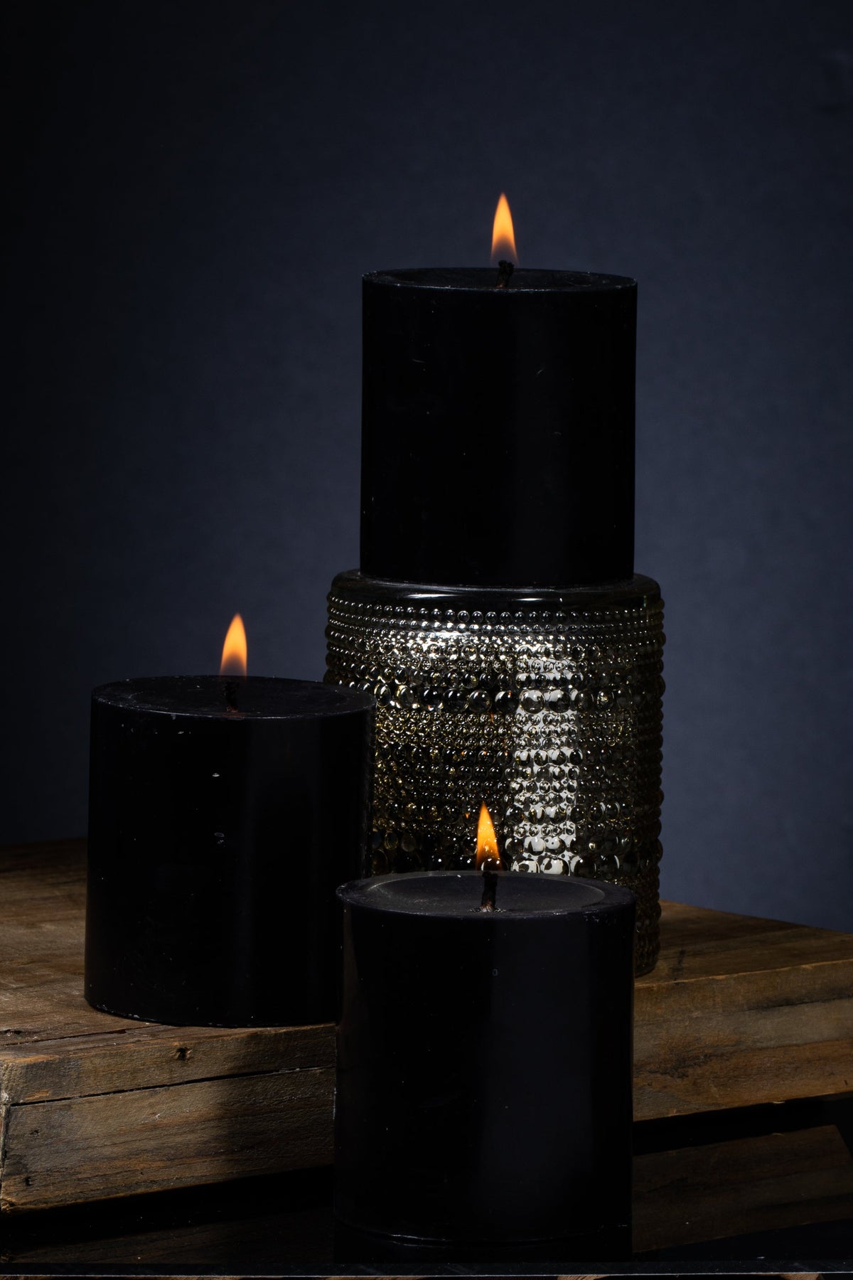 Richland Pillar Candle 3"x3" Black - view 3