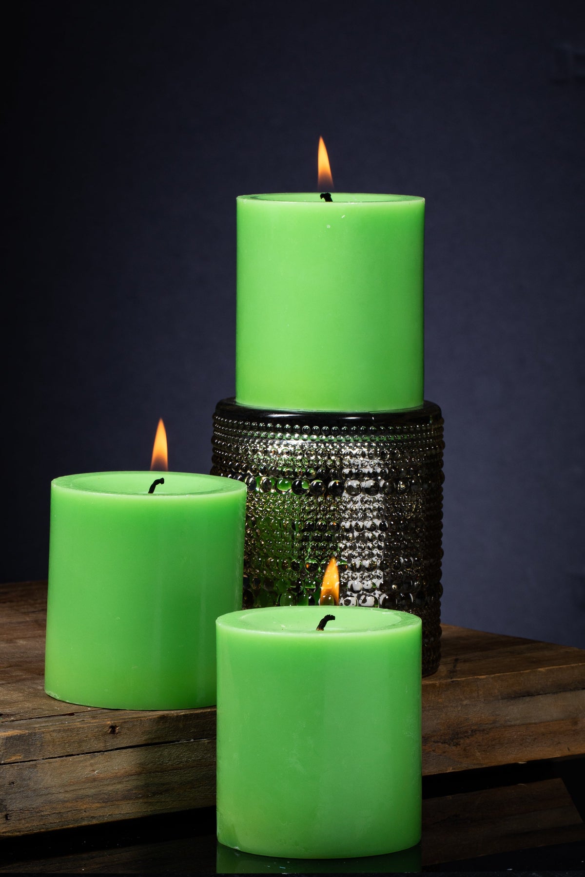 Richland Pillar Candle 3"x3" Green - view 2