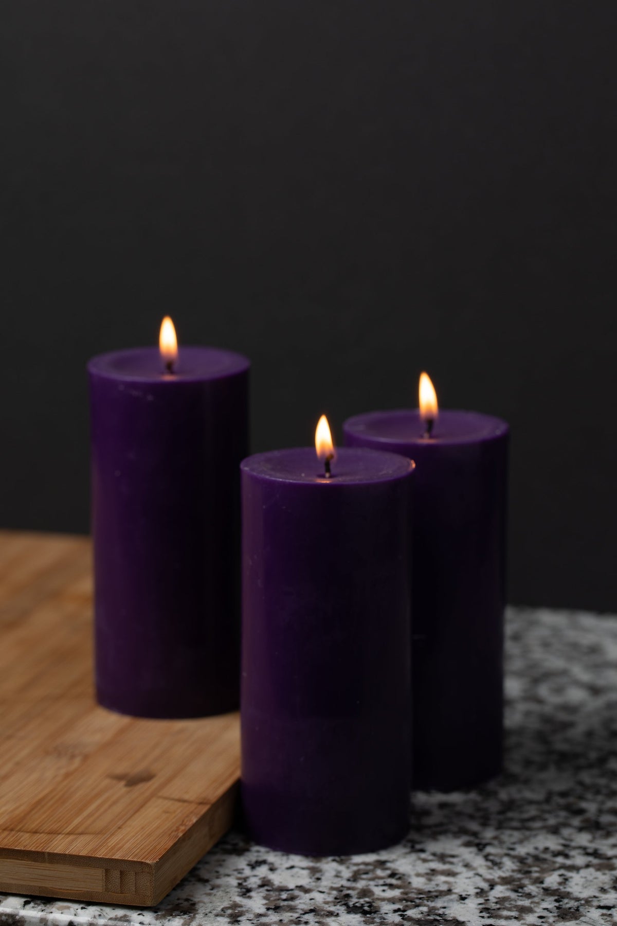 Richland Pillar Candle 3"x6" Purple - view 2