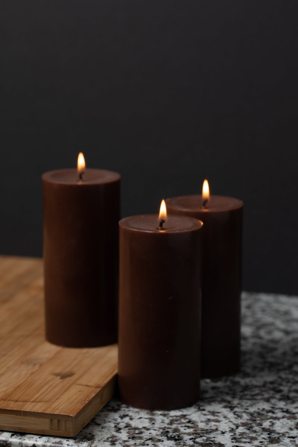 Richland Pillar Candle 3"x6" Brown - view 2